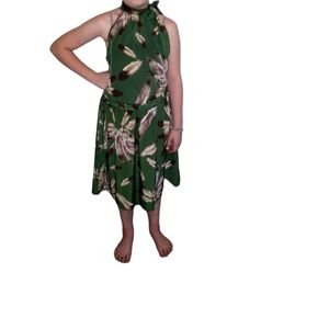 Needle & Thread Midi Dress Floral High Neck Medium youth